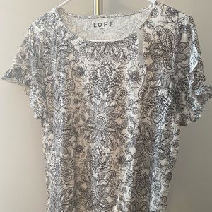 Flower Print Cotton Tee